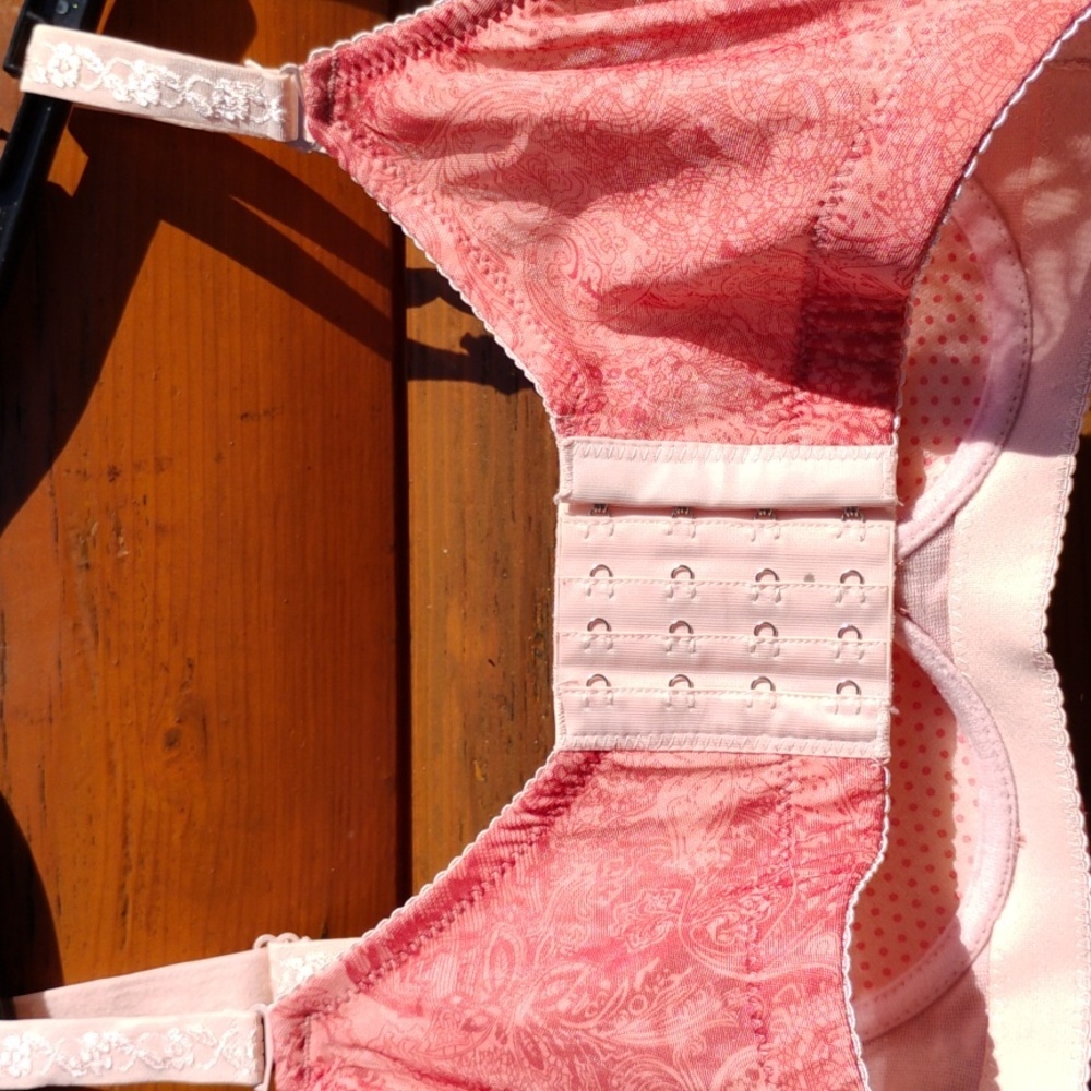 🪸 CORAL BRA SEXY BEAUTIFUL LACE & RHINESTONE  BRA SZ XXS w/PUSH UP - Picture 4 of 16